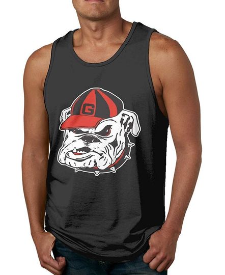 Georgia Bulldog Men&acirc;&euro;s Tank Top Workout Gym Sleeveless Training Fitness for Men Quick-Dry Sports Tank Top Shirt