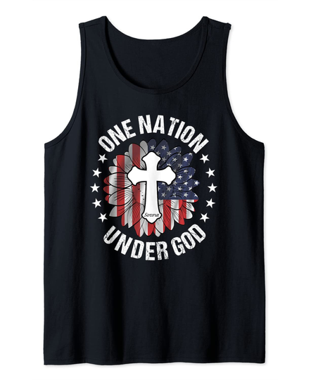 One Nation Under God Christian Shirt for Men Women Tank Top