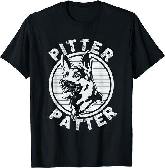 Funny Pitter Patter - Dog German Shepherd Dog Rescue Woof T-Shirt