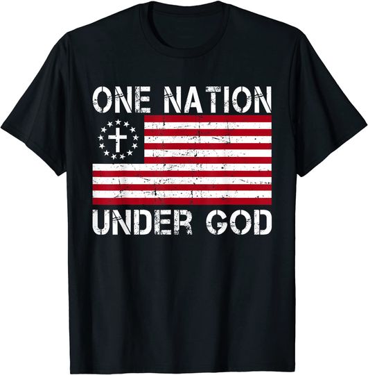 One Nation Under God American Betsy Ross Flag T-Shirt