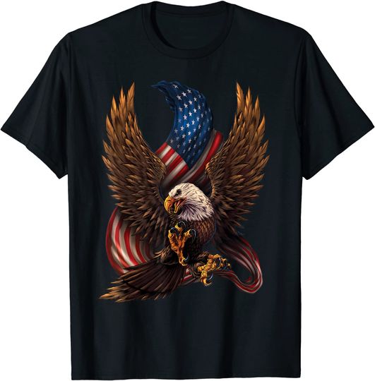Patriotic American Design With Eagle And Flag T-Shirt