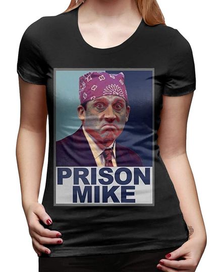 Tv Show Prison Mike Mi-Chael Scott Design 100% Cotton Comfortable and Light Women's T-Shirt