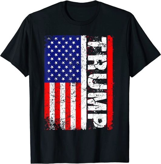 PRESIDENT Donald Trump 2020 Vintage USA Flag T Shirts T-Shirt