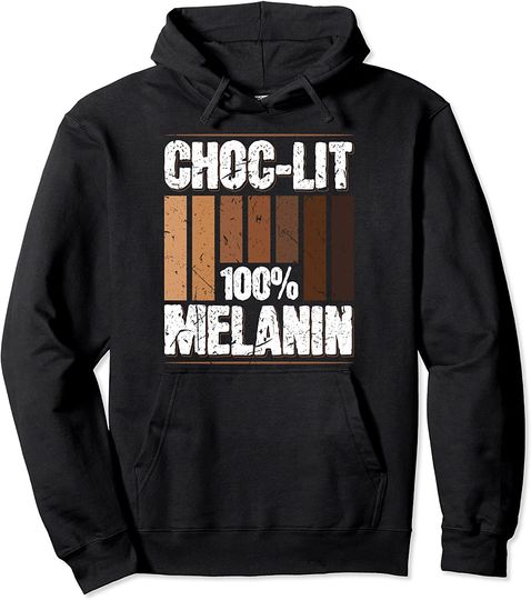 Choc-Lit 100% Melanin Black Queen Afrocentric Hoodie