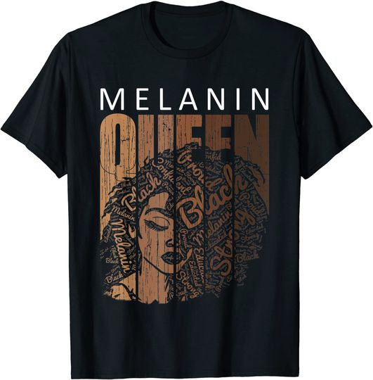 Melanin Queen Tee African American Afro T Shirt