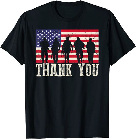 Veterans Day American Flag Thank You T Shirt