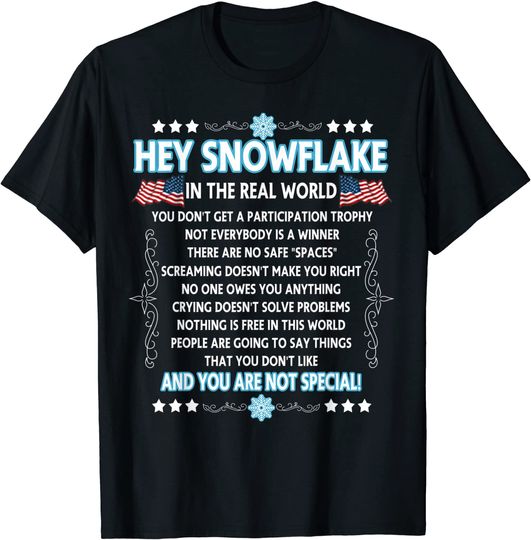 Hey Snowflake The Real World T Shirt