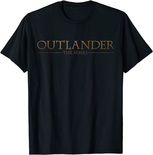 Outlander The Series Golden Text Logo T Shirt