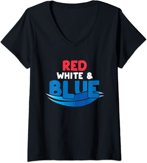 Trump Red Wave America Resist V Neck T Shirt