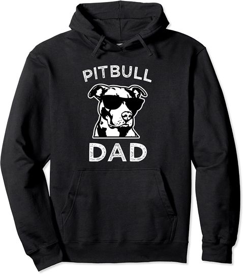Proud Pitbull Dad Men's Dog Dad Funny Hoodie