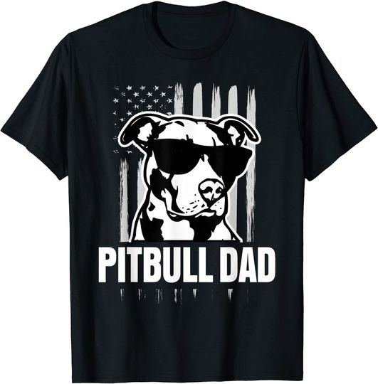Pitbull Dad Proud American Pit Bull Dog T Shirt
