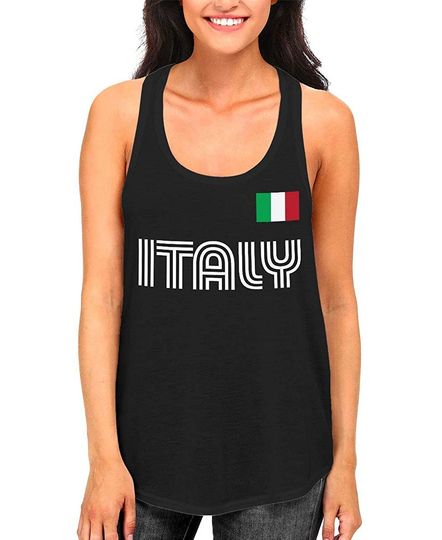 Italy Soccer Jersey Racerback Tank Top