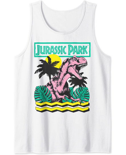 Retro Jurassic Park T Rex Roar Tank Top