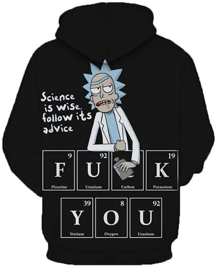 Rick And Rickandmorty Cartoon Cosplay 3D Print Pullover Hoodie