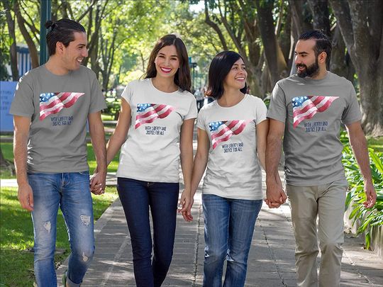 With Liberty and Justice for All Poster Shirt