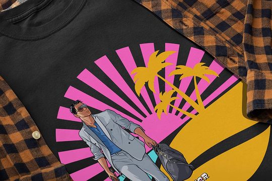 Acher Sitcom Sterling Archer Soleil Classic Vice Palm 80s1 Unisex Tshirt