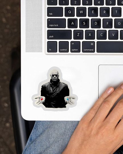 The Matrix Morpheus Blue Pill Or Red Pill Sticker 3"