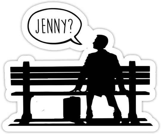 Forrest Gump Jenny Sticker 3"