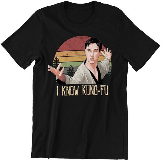 The Matrix Neo I Know Kung-Fu Circle Unisex Tshirt