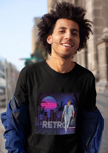 Acher Sitcom Sterling Archer Vice Palm 80s Sun Set Unisex Tshirt