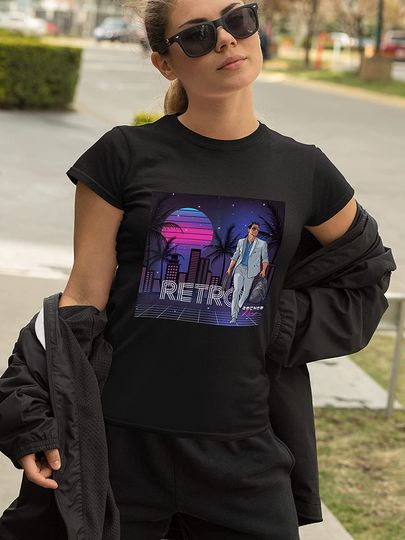 Acher Sitcom Sterling Archer Vice Palm 80s Sun Set Unisex Tshirt