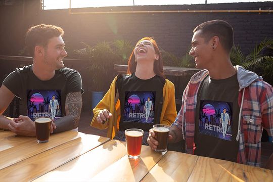 Acher Sitcom Sterling Archer Vice Palm 80s Sun Set Unisex Tshirt