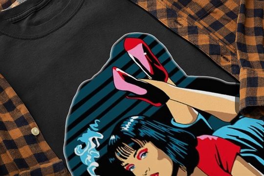 Pulp Fiction Mia Wallace Smoking Unisex Tshirt