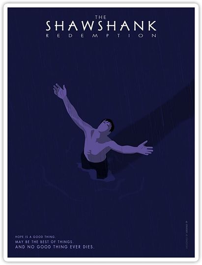 The Shawshank Redemption Andy Dufresne Movie Posters Sticker 2"