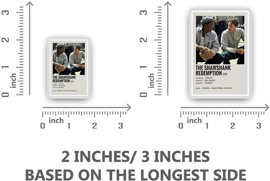 The Shawshank Redemption Andy Dufresne and Red Movie Posters Sticker 2"
