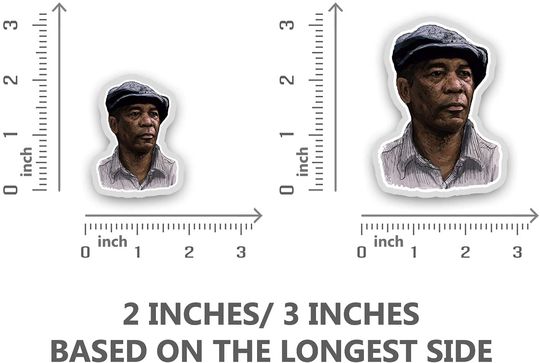 The Shawshank Redemption Morgan Freeman Color Sticker 2"