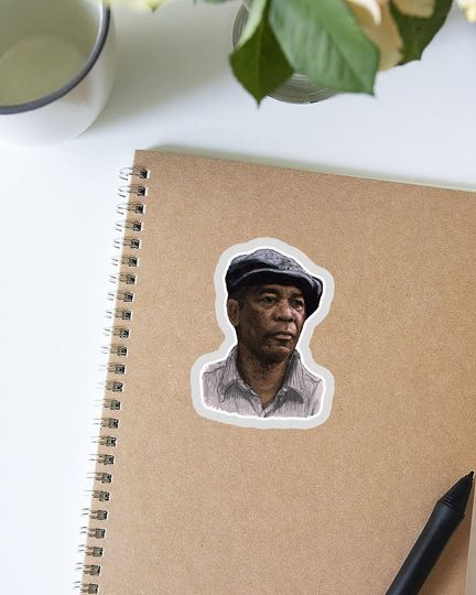 The Shawshank Redemption Morgan Freeman Color Sticker 2"