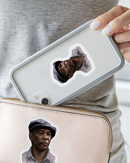 The Shawshank Redemption Morgan Freeman Color Sticker 2"