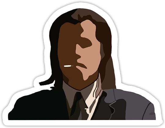 Pulp Fiction Vincent Vega Smoking Sticker 2"