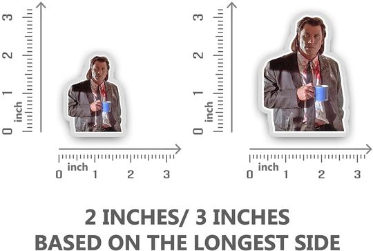Pulp Fiction Vincent Vega Coffee Sticker 2"