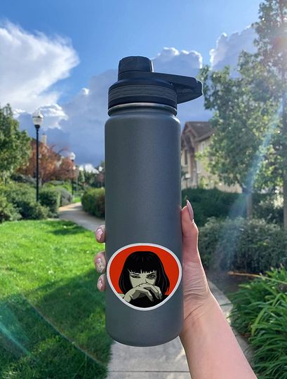 Pulp Fiction Mia Wallace Red Circle Sticker 3"