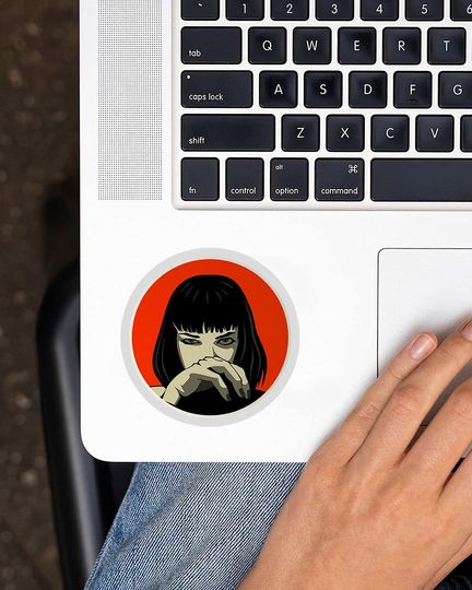 Pulp Fiction Mia Wallace Red Circle Sticker 3"