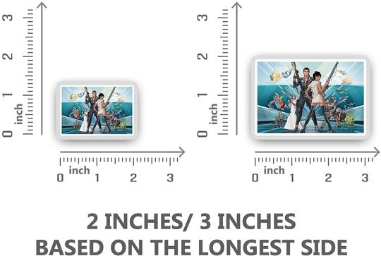 Acher Sitcom Sterling Archer Vice Palm 80s Sticker 3"