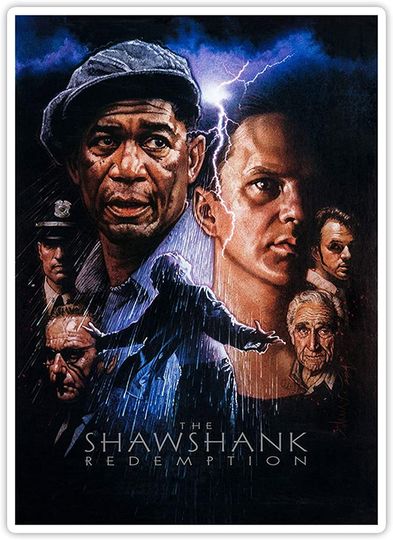 The Shawshank Redemption Andy Dufresne and Red Movie Posters Sticker 2"