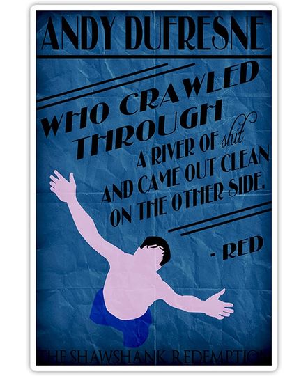 The Shawshank Redemption Andy Dufresne Sticker 2"