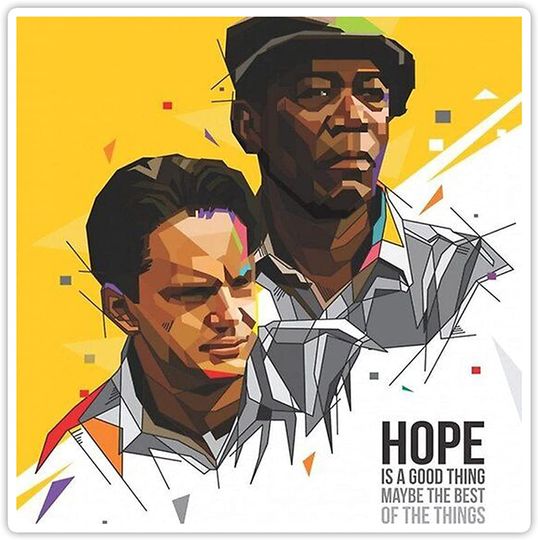 The Shawshank Redemption Andy Dufresne and Red Hope Movie Posters Sticker 2"