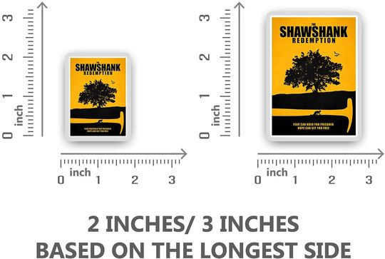 The Shawshank Redemption Minimal Movie Poster Mmpg Graphix Sticker 2"
