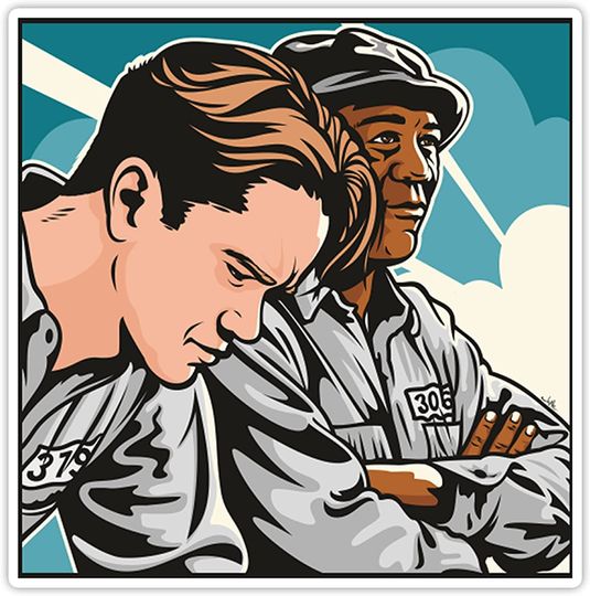 The Shawshank Redemption Andy Dufresne and Red Sticker 3"