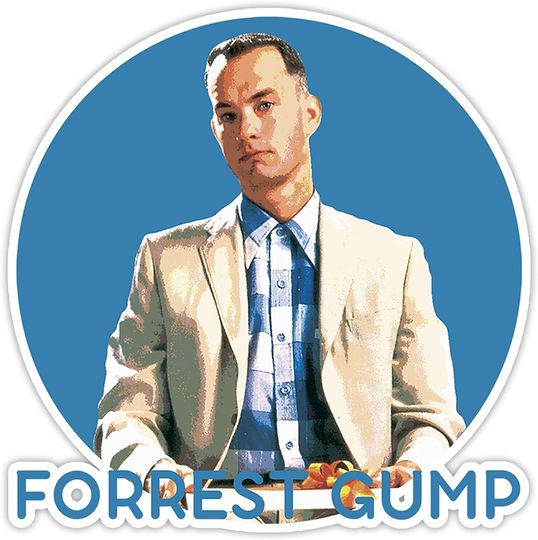Forrest Gump Digital Art Sticker 3"