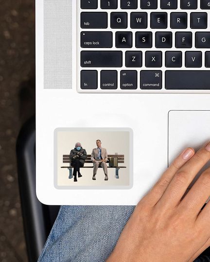 Forrest Gump Bernie Sanders Mitaines Sticker 2"