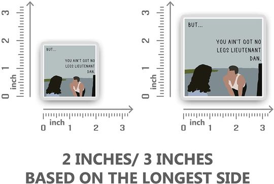 Forrest Gump No Legs Sticker 3"