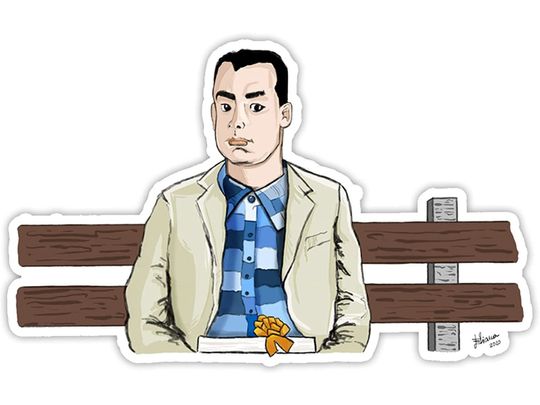 Forrest Gump  Sticker 3"