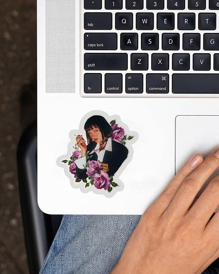 Pulp Fiction Art Floral Sticker 2"