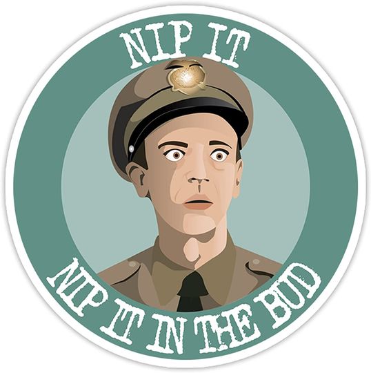 Griffith Show Barney Fife Sticker 3"