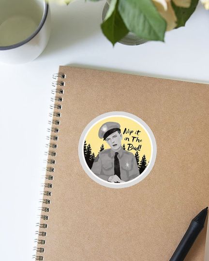 Griffith Show Don Knotts As Barney Fife Sticker 3"