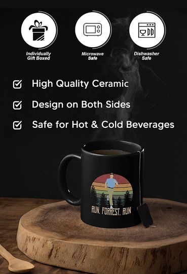 Forrest Gump Run, Forrest, Run Circle Mug 11oz